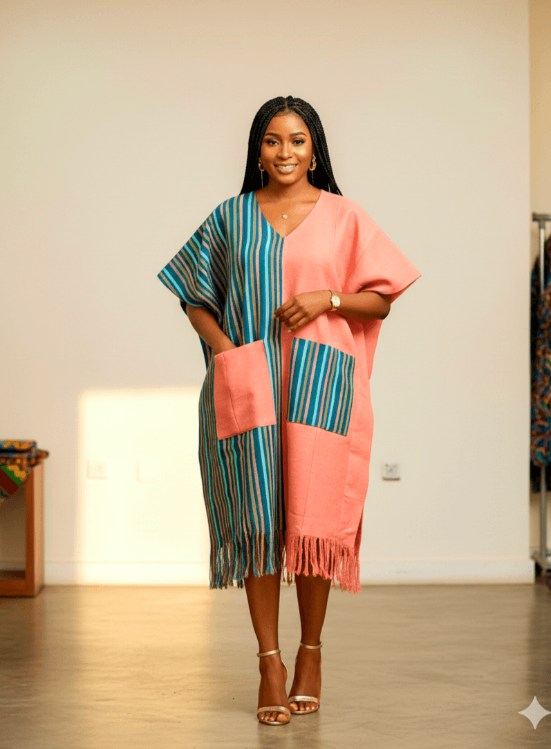 Aso-oke midi dress