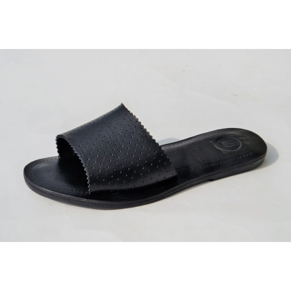 Female Leather Slides