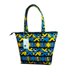 Blue Fantasy Ankara Bag