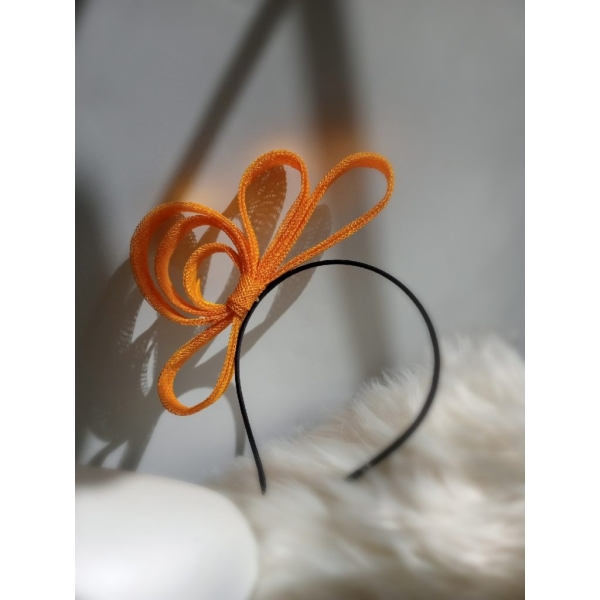 Sinamay Headband - Orange - Image 2