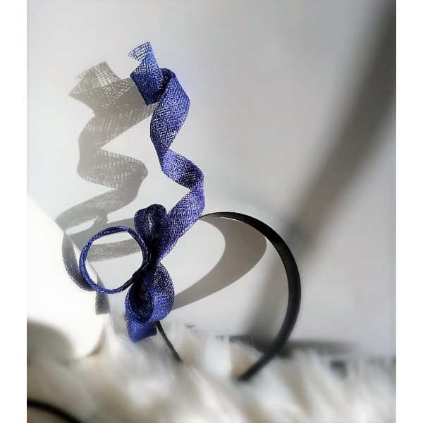 Sinamay Headband - Blue - Image 2