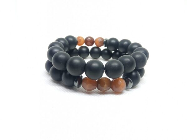 The Brownie Matte Onyx Bracelet Set - Image 3