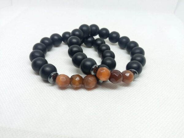 The Brownie Matte Onyx Bracelet Set - Image 2