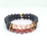 The Gold Sandstone Ruffle Bracelet Set