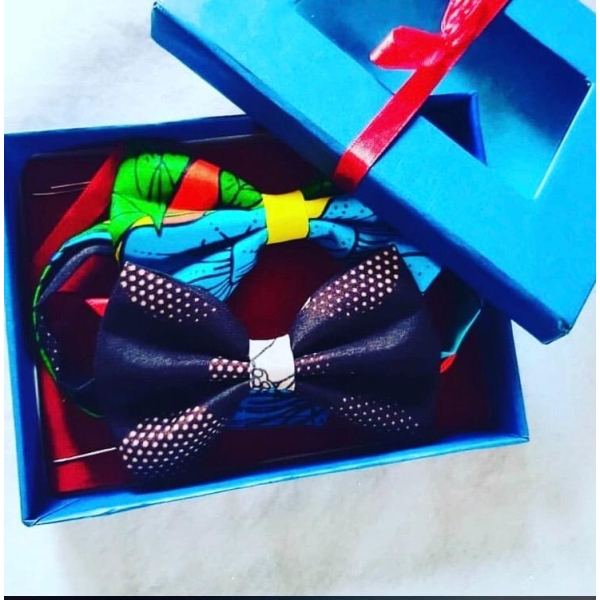 Ankara Bow Tie Set