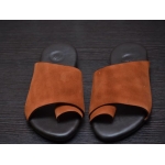 Brown Leather Slides
