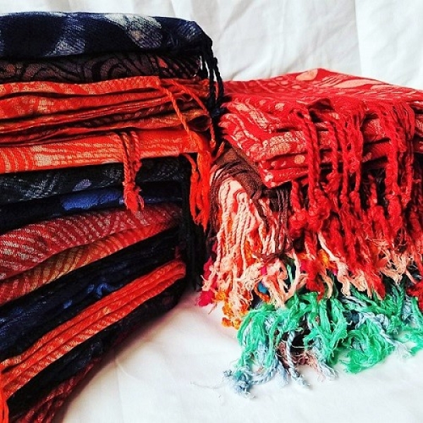 Adire Pashmina Scarves