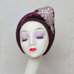 Top Knot Damask Headpiece