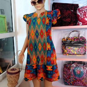 Colourful Short Ankara gown