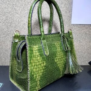 Cuir Élégant Green Bag