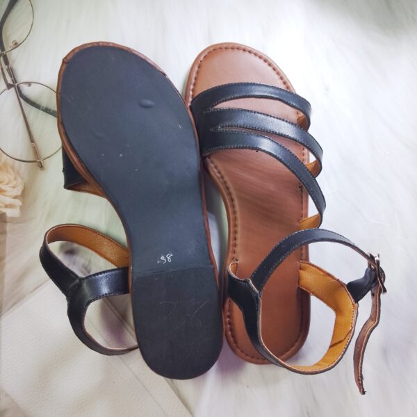 Classic Two-Tone Strappy leather Sandals