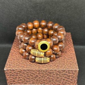 Button Brown Vee Bracelet