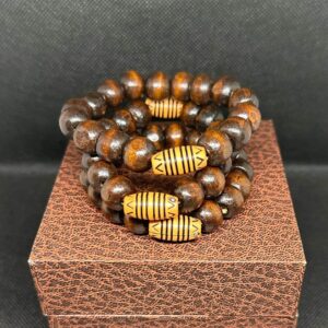 Brown Lined Vee Bracelet