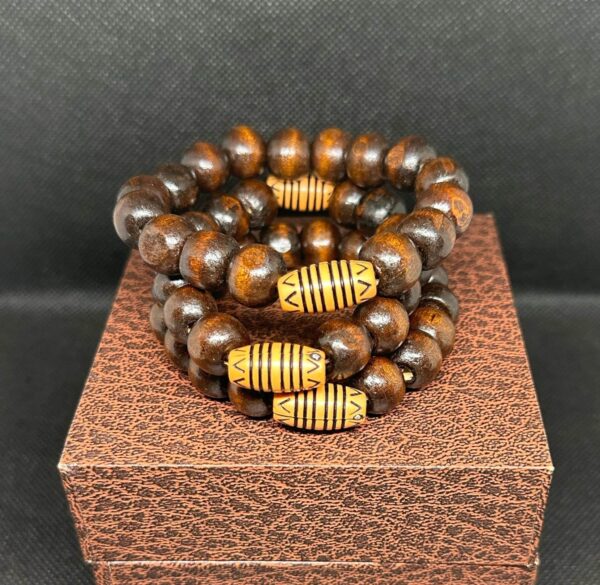 Brown Lined Vee Bracelet