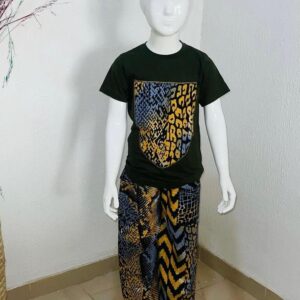 Ugo 2pcs Ankara t-shirt and trouser set