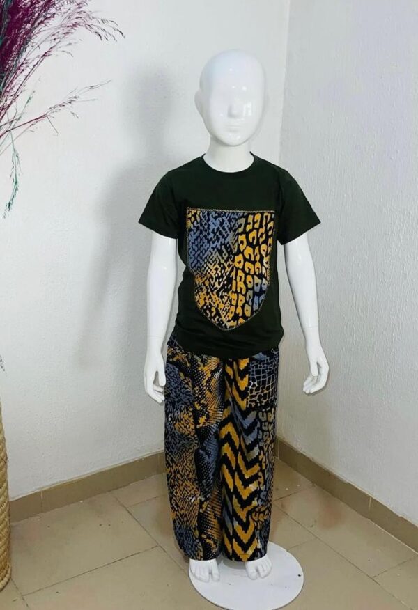 Ugo 2pcs Ankara t-shirt and trouser set