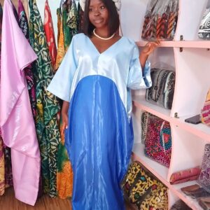 Azure Tide Two-Tone Mikado Boubou