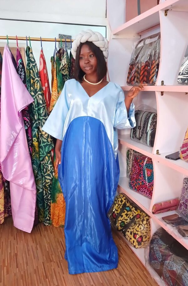 Azure Tide Two-Tone Mikado Boubou