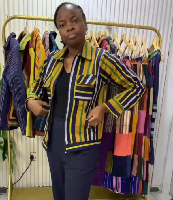 TEMI Aso-oke Bomber Jacket
