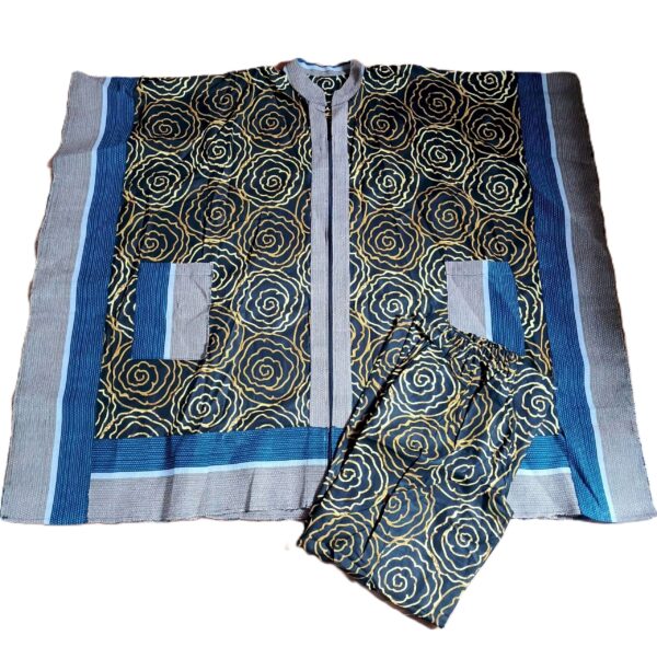 Ankara w/ Aso-Oke Kimono 2-Piece - Image 4