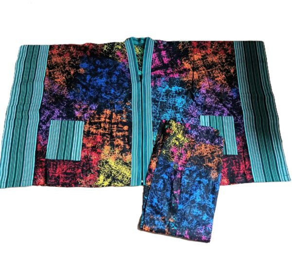 Ankara w/ Aso-Oke Kimono 2-Piece - Image 3
