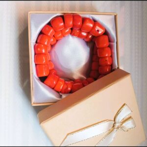 coral beads bracelet