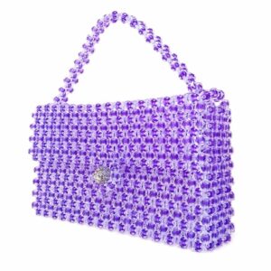 Lavender Crystal Beaded Mini Handbag