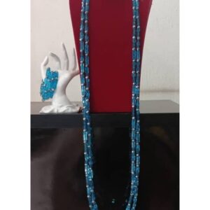 Blue Beaded Necklace And Bracelet