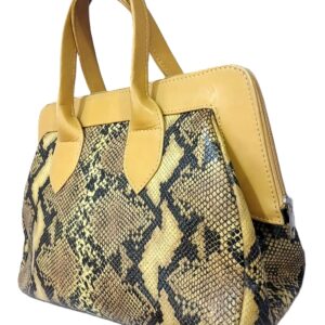 snakeskin leather bag