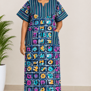 Adire Patchwork Maxi Dress