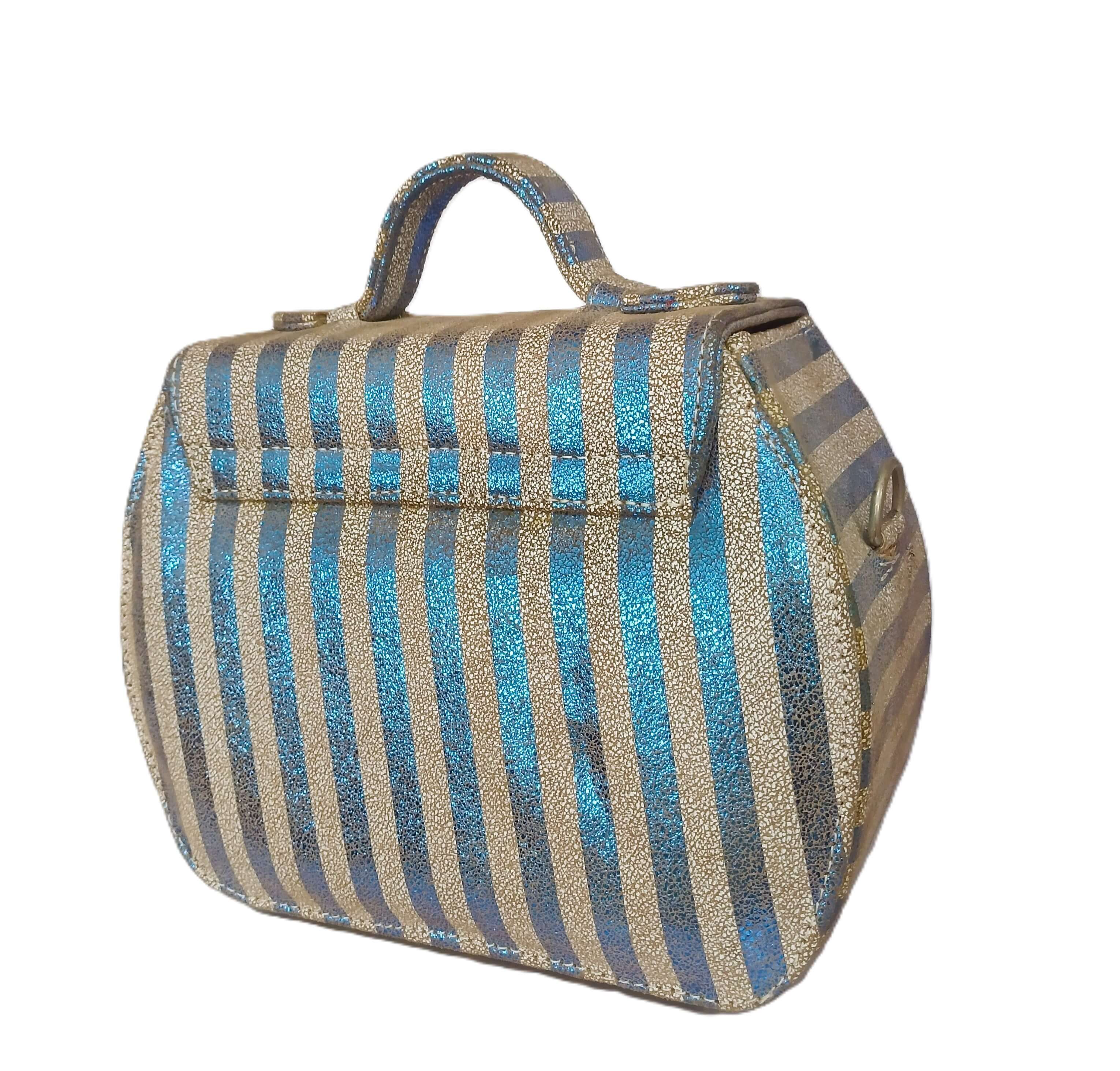 blue mini leather bag